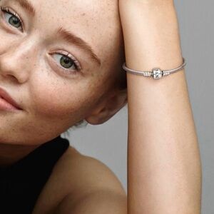 Pandora Moments Barrel Clasp Snake Chain Bracelet